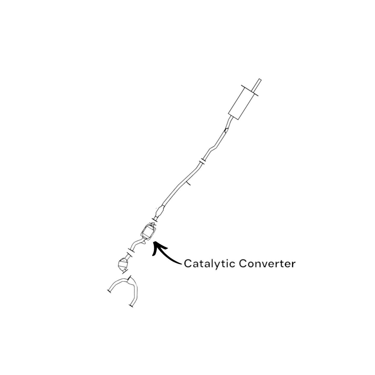 Subaru Legacy 2.2L (1995-1999) Rear Catalytic Converter