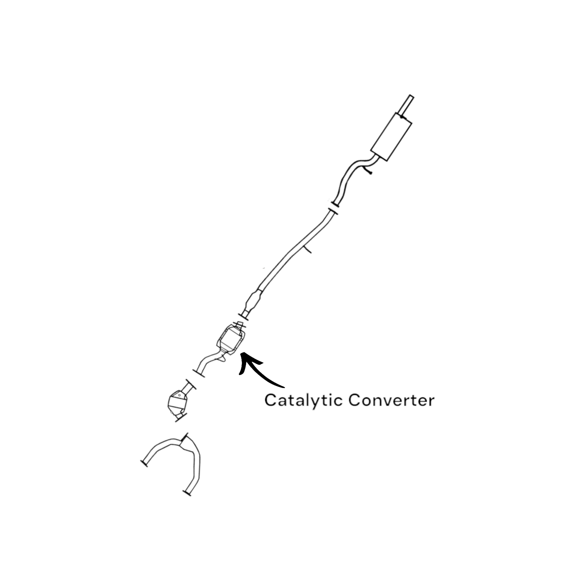 Subaru Legacy 2.5L (1996-2001) Rear Catalytic Converter