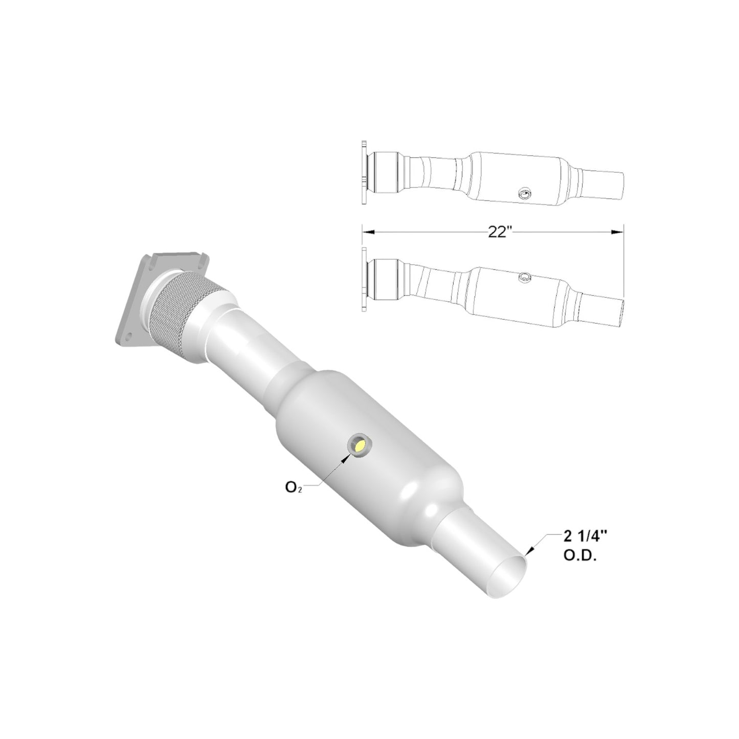 Chrysler Voyager 3.3L (2001-2003) V6 Catalytic Converter With Flex