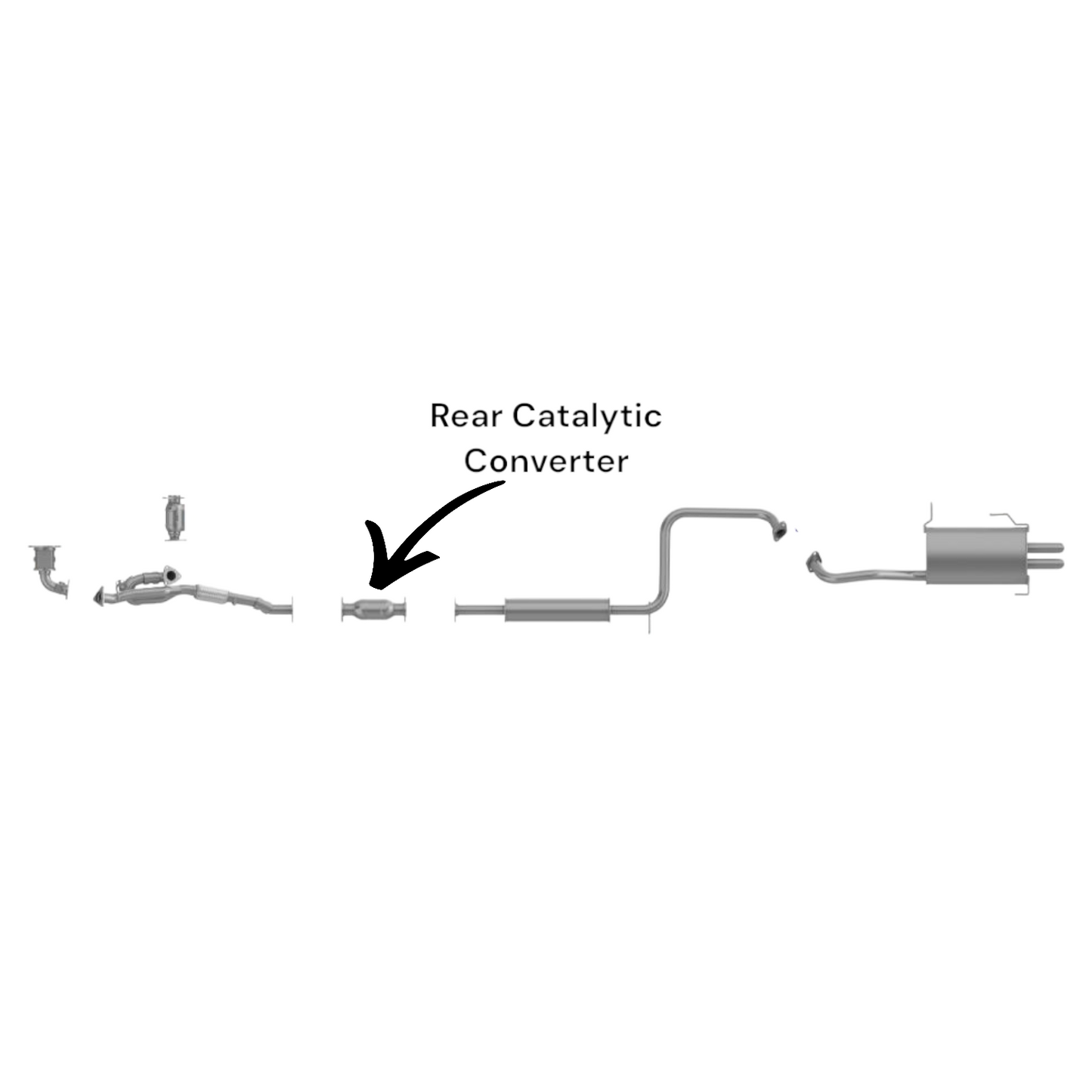 Infiniti I35 3.5L (2002-2004) & Nissan Maxima 3.5L (2002-2003) V6 Rear Catalytic Converter