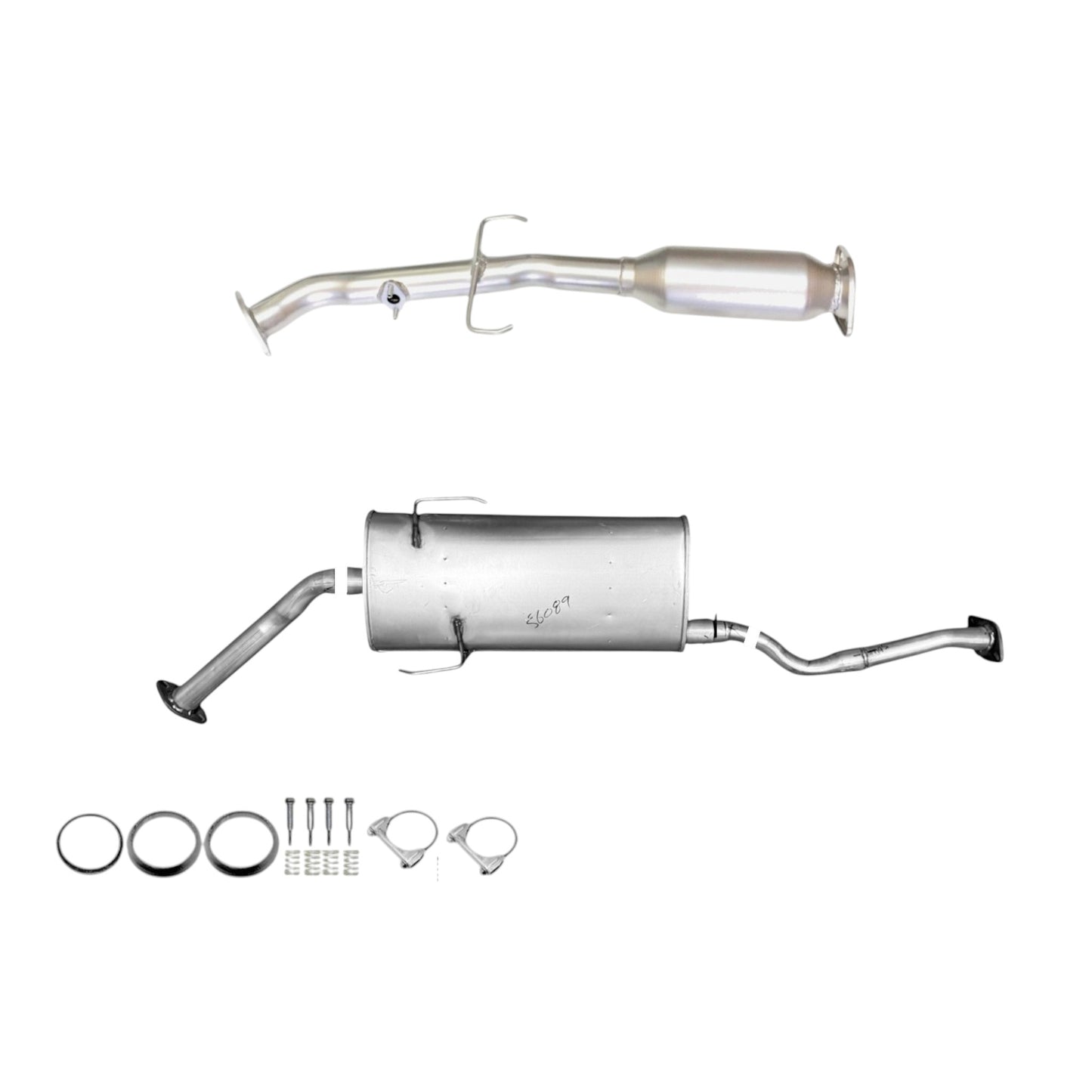 Convertisseur catalytique arrière et silencieux intermédiaire pour Toyota Sienna 3.0L (2001-2003)