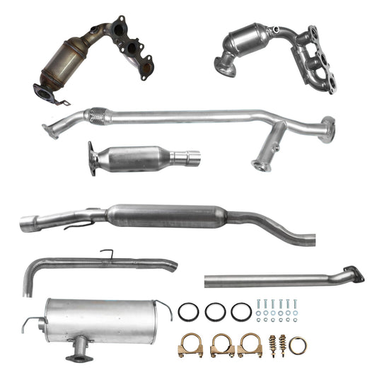 Toyota Sienna 3.3L (2004-2006) (FWD Only) Manifold Converters, Y-Pipe, Catalytic Converter, Resonator, Muffler and Tail Pipe