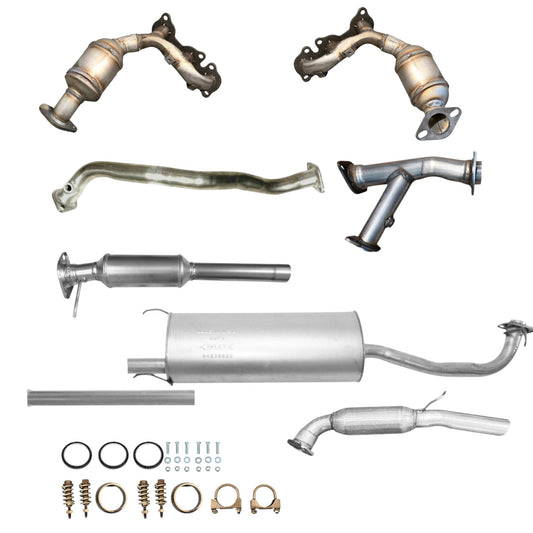 Toyota Highlander 3.3L (2004-2007) (Non-Hybrid) Manifold Converters, Front Pipe, Y-Pipe, Catalytic Converter, Muffler and Resonator