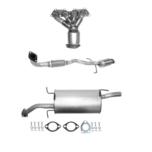 Mitsubishi Lancer 2.0L (2005-2007) (Non-Turbo) Manifold Converter, Flex pipe with converter and Muffler