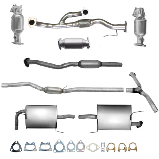 Convertisseurs de collecteur, tuyau flexible, convertisseur, résonateur et silencieux latéraux pour Honda Accord 3.0L (2006-2007) (4 portes)