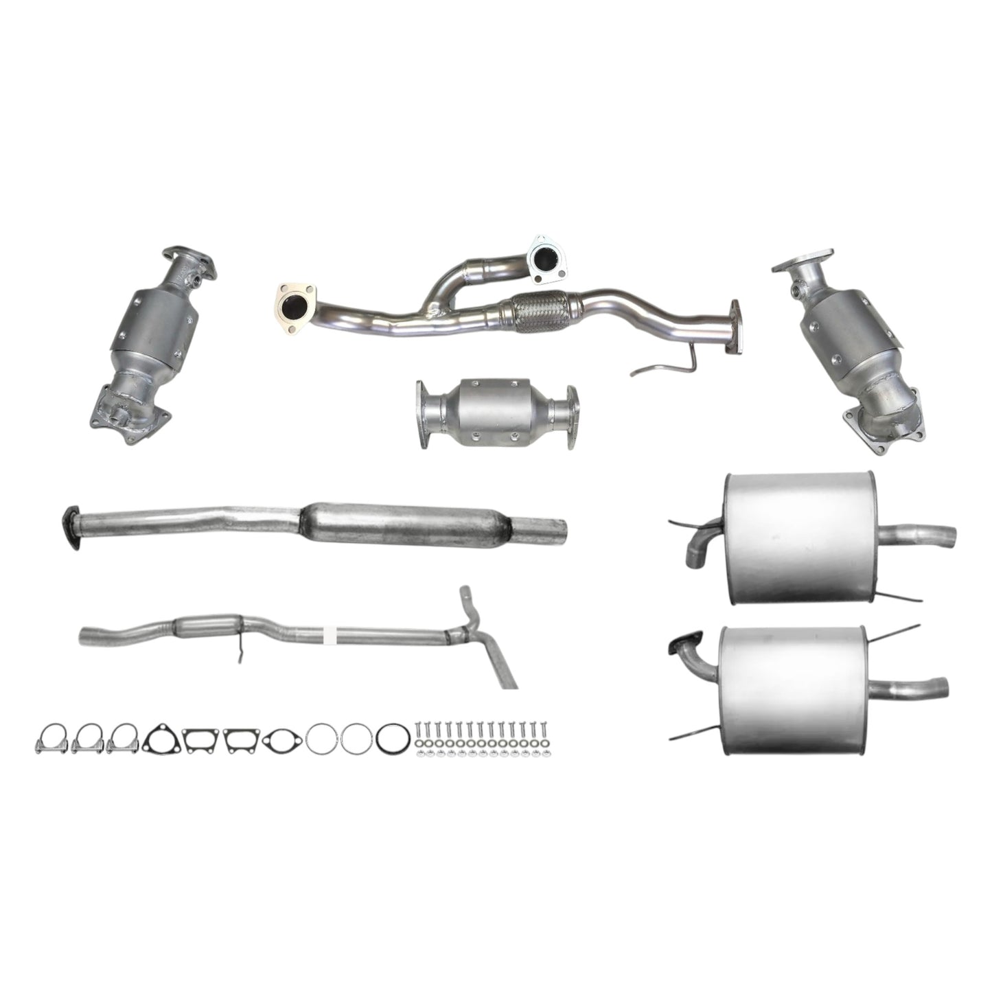 Acura TL 3.2L (2004-2008) Manifold Converters, Flex Pipe, Converter, Resonator, Y-Pipe and Mufflers for both side