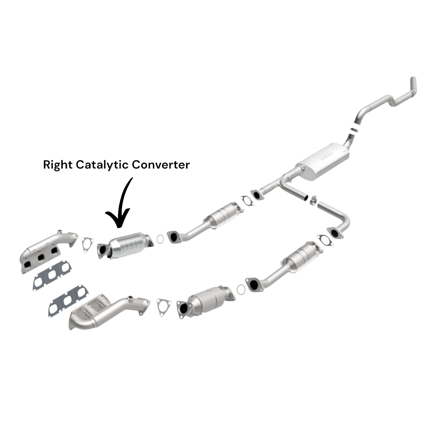 Nissan Xterra 4.0L (2005-2015) Front Right Side Catalytic Converter