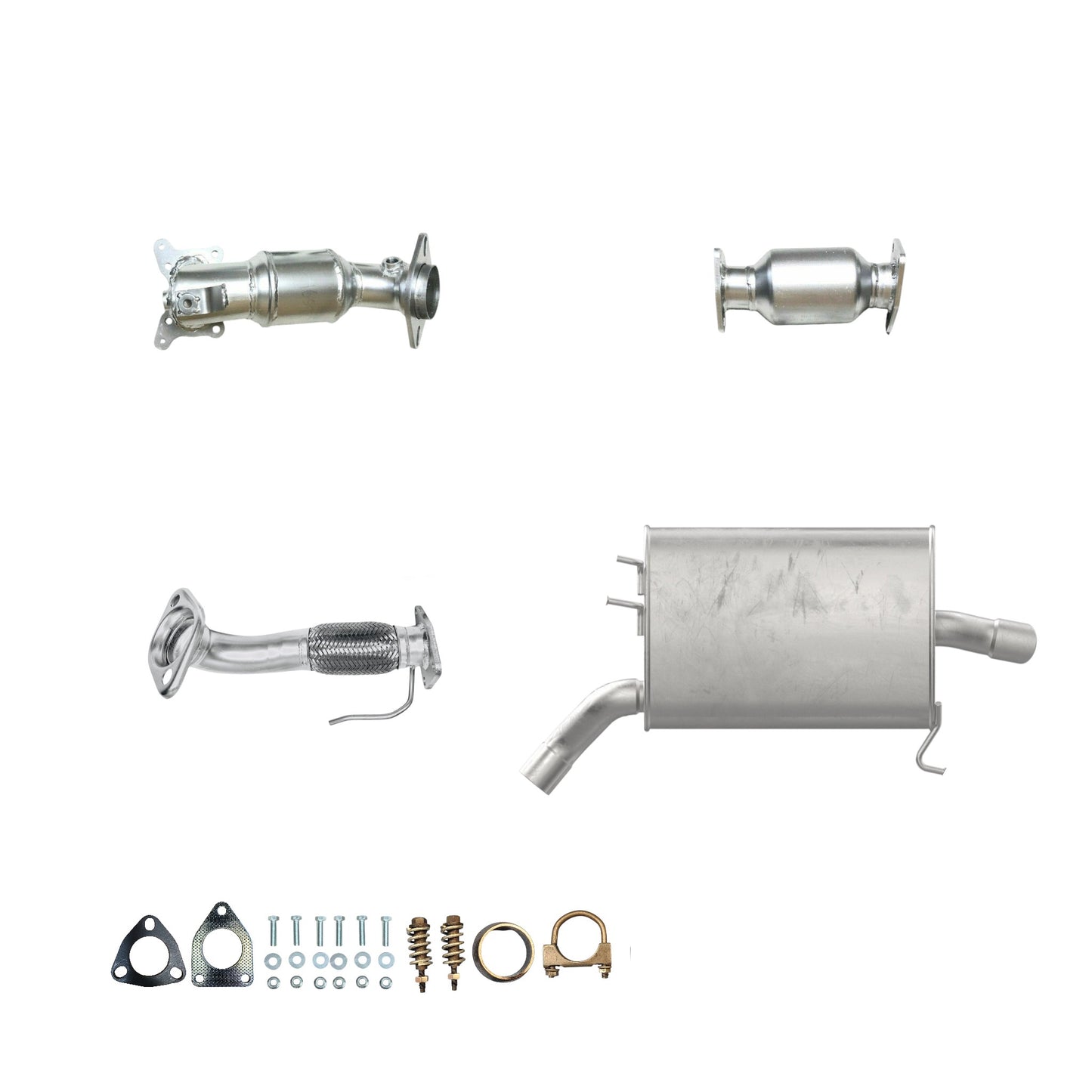 Honda Accord 2.4L (2008-2012) (Automatic Trans) (2-Door) Manifold Converter, Flex Pipe, Catalytic Converter and Muffler