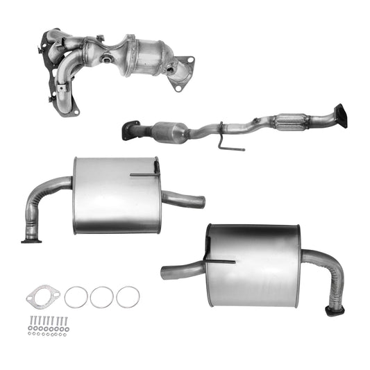 Nissan Altima 2.5L (2007-2009) (Sedan) Manifold Converter, Flex with converter and both side muffler