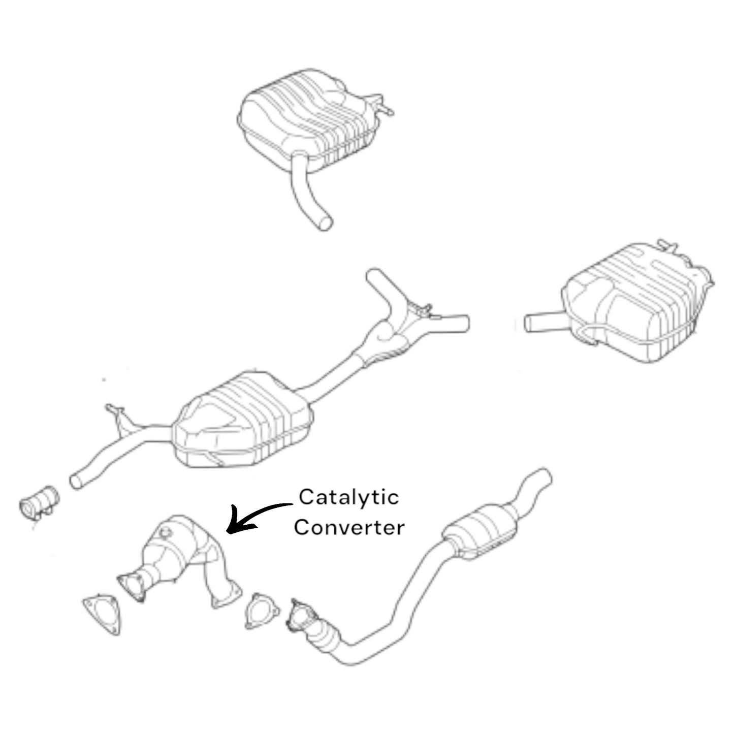 Audi Allroad 2.0L Turbocharged AWD 2013-2016 Catalytic Converter