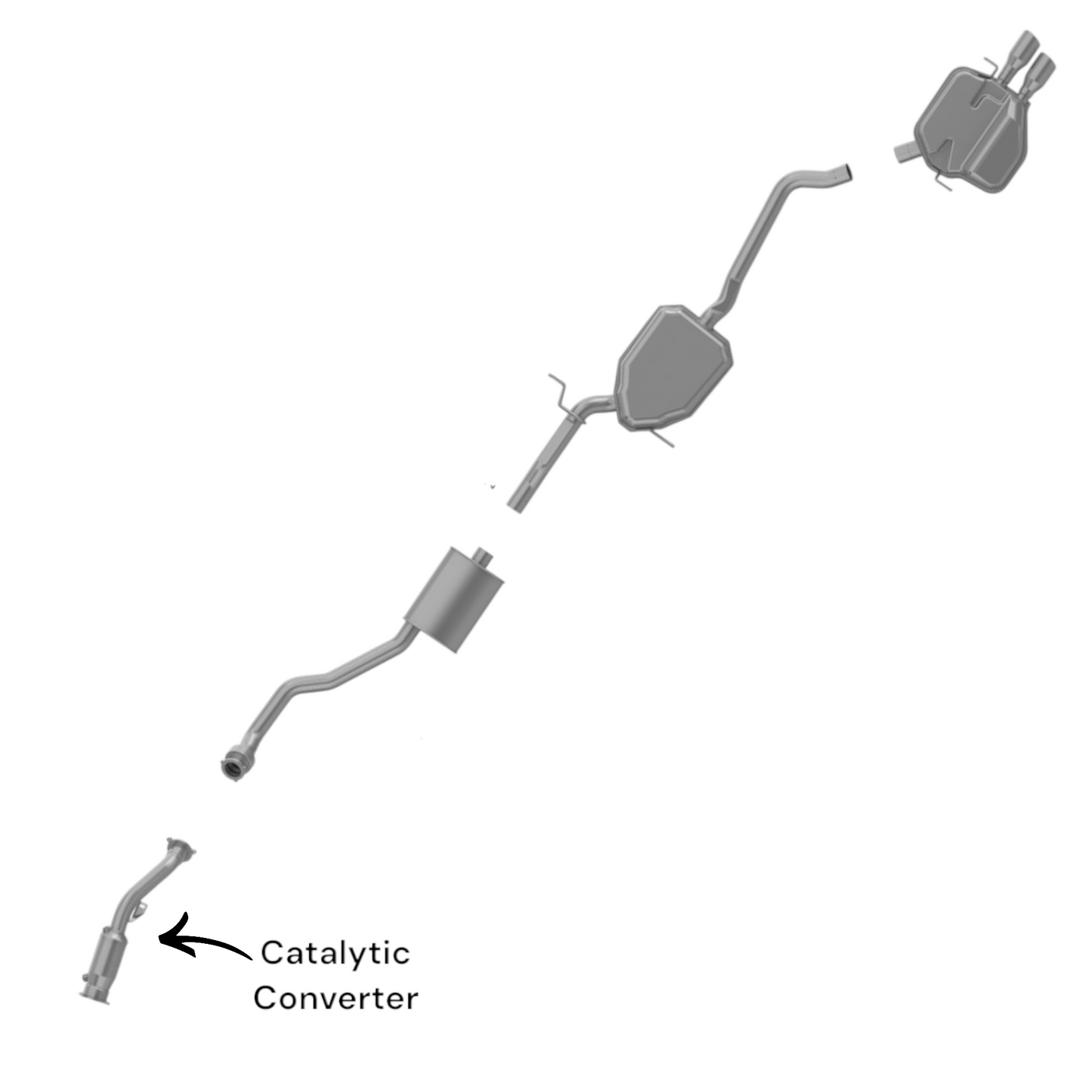 Audi A4 and A4 Quattro 2.0L Turbocharged FWD 2009-2016 Catalytic Converter