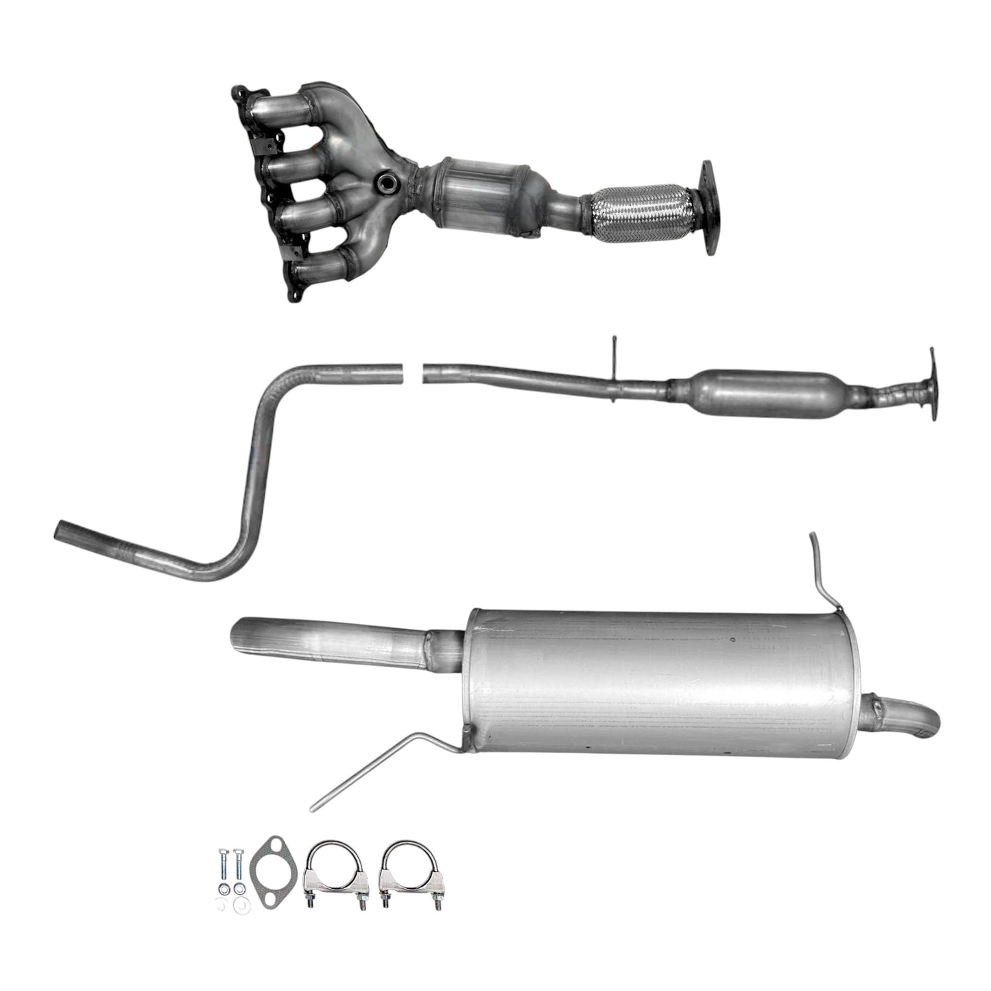 Convertisseur catalytique, résonateur et silencieux pour Ford Fiesta 1.6L (2011-2019) (Hatchback)