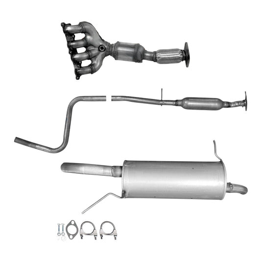 Convertisseur catalytique, résonateur et silencieux pour Ford Fiesta 1.6L (2011-2019) (Hatchback)