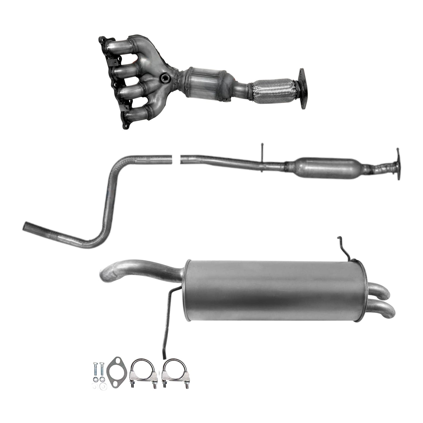 Ford Fiesta 1.6L (2011-2019) (Hatchback) Manifold Converter, Resonator and Muffler
