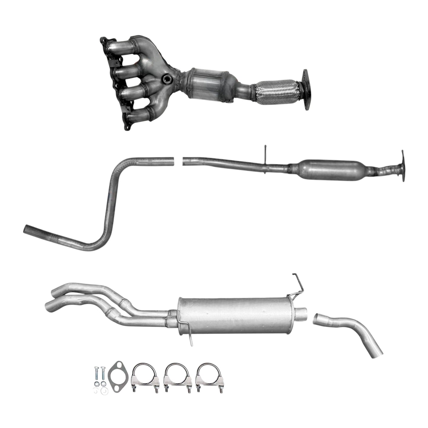 Convertisseur catalytique, résonateur et silencieux pour Ford Fiesta 1.6L (2011-2019) (Berline)