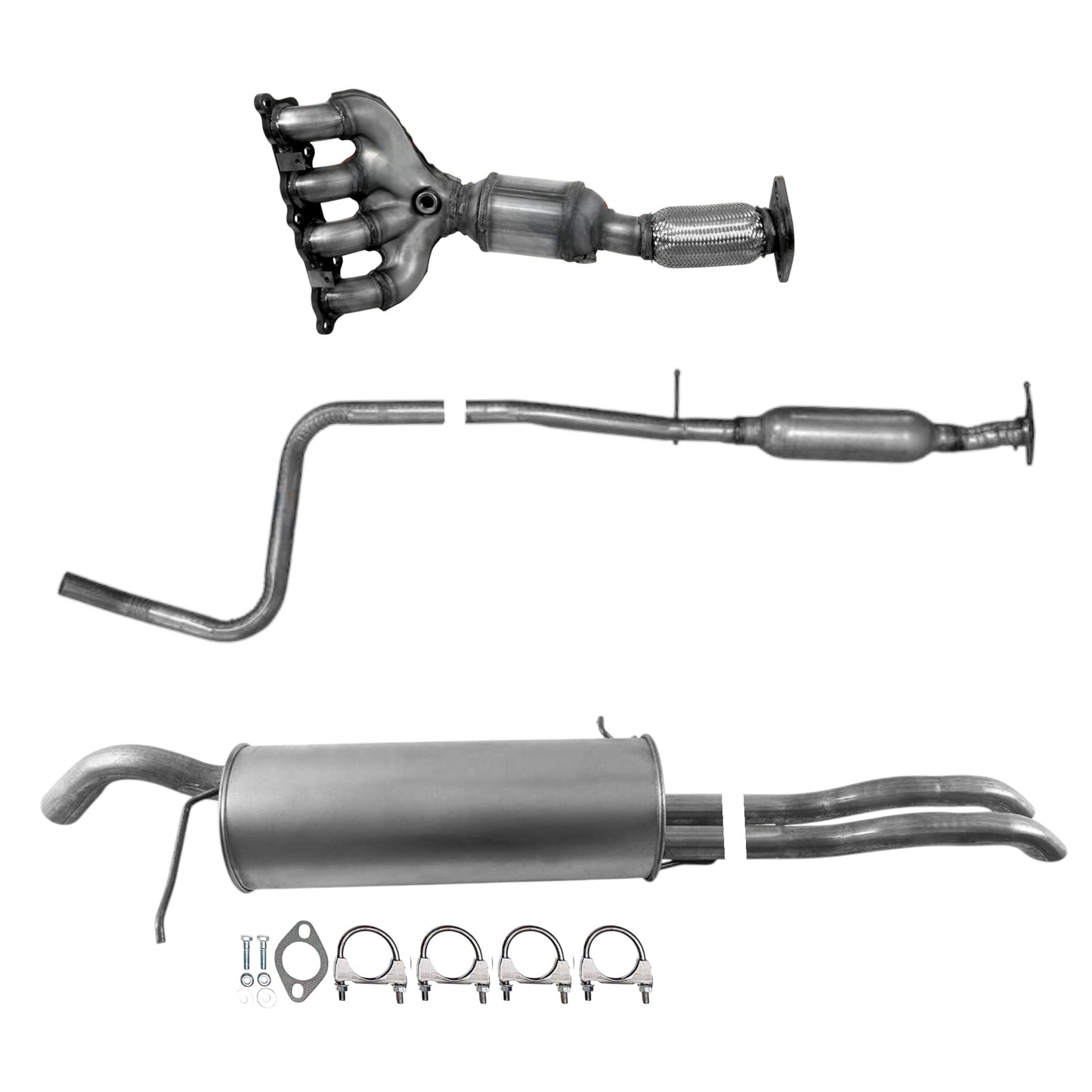 Ford Fiesta 1.6L (2011-2019) (Sedan) Manifold Converter, Resonator and Muffler