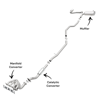 Jeep Compass 2.4L 2012-2017 (4WD Only) Manifold Converter, Catalytic Converter and Muffler