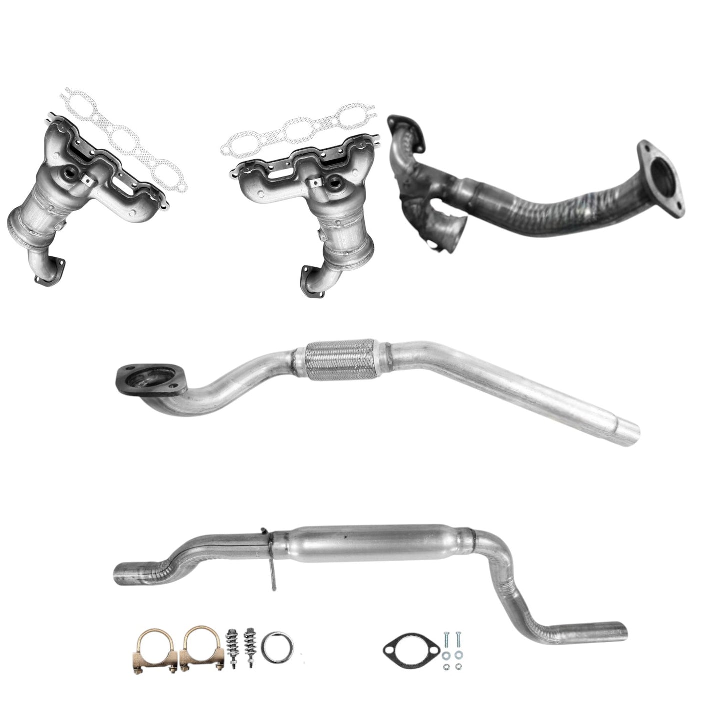 Convertisseur de collecteur arrière, tuyau en Y, tuyau flexible et résonateur pour Dodge Journey 3.5L (2009-2010) (traction avant)