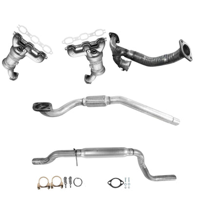Convertisseur de collecteur arrière, tuyau en Y, tuyau flexible et résonateur pour Dodge Journey 3.5L (2009-2010) (traction avant)