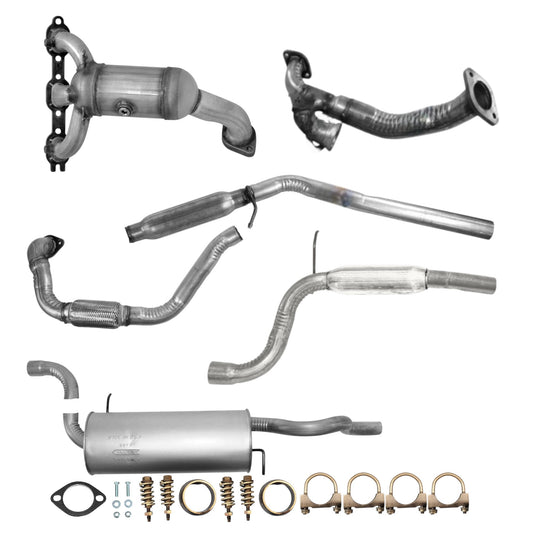 Volkswagen Routan 4.0L (2009-2010) Passenger side manifold converter, Y-Pipe, Flex Pipe with resonator, Middle Muffler and Resonator