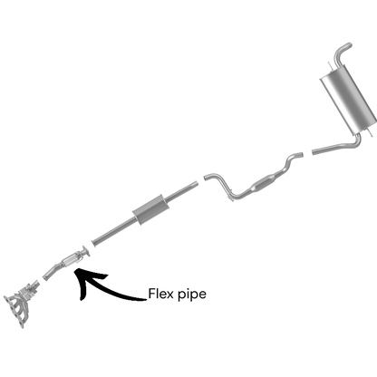 Tuyau flexible avant Ford Focus 2.0L (2012-2018) (sauf : PZEV) (non turbo) 