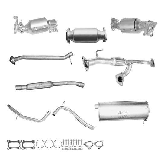 Honda Odyssey 3.5L (2011-2013) Manifold Converters, Flex y pipe, Rear converter, Resonator, Muffler and Tail pipe