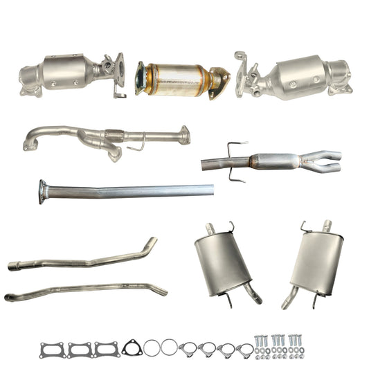 Honda Pilot 3.5L (2009-2015) Manifold Converters, Flex y pipe, Rear converter, Resonator, Both pipes and Both side Mufflers