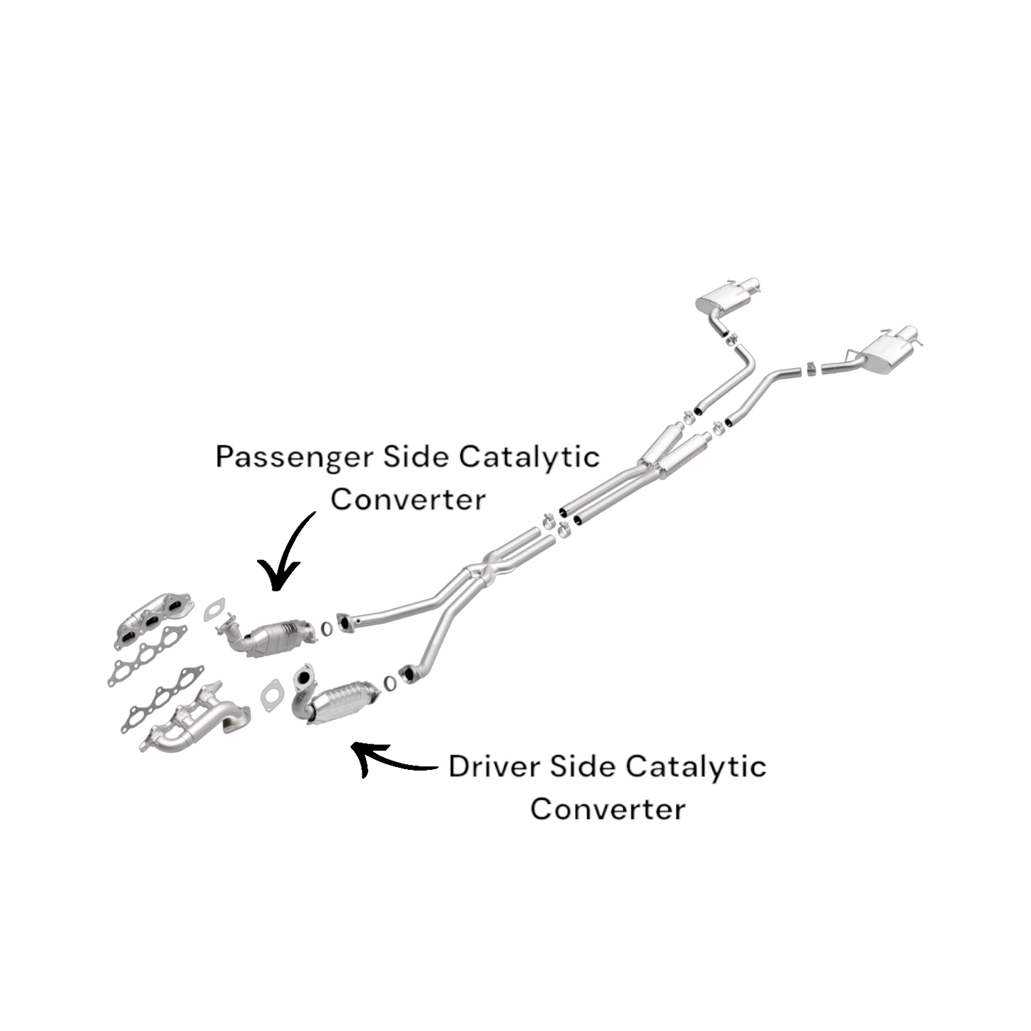 Cadillac CTS 3.6L V6 (2008-2011) Driver Side & Passenger Side Catalytic Converter