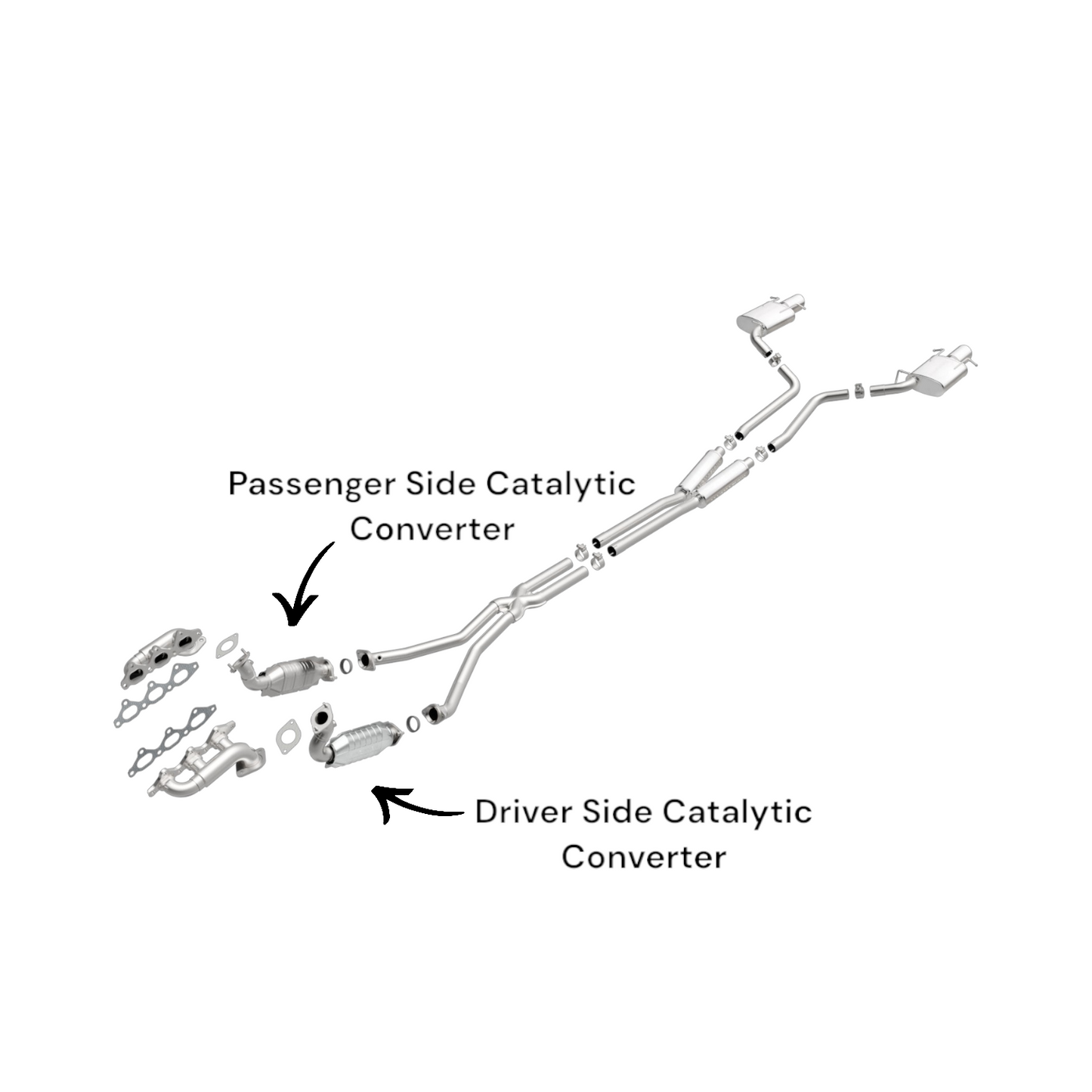 Cadillac STS 3.6L V6 (2008-2011) Driver Side & Passenger Side Catalytic Converters