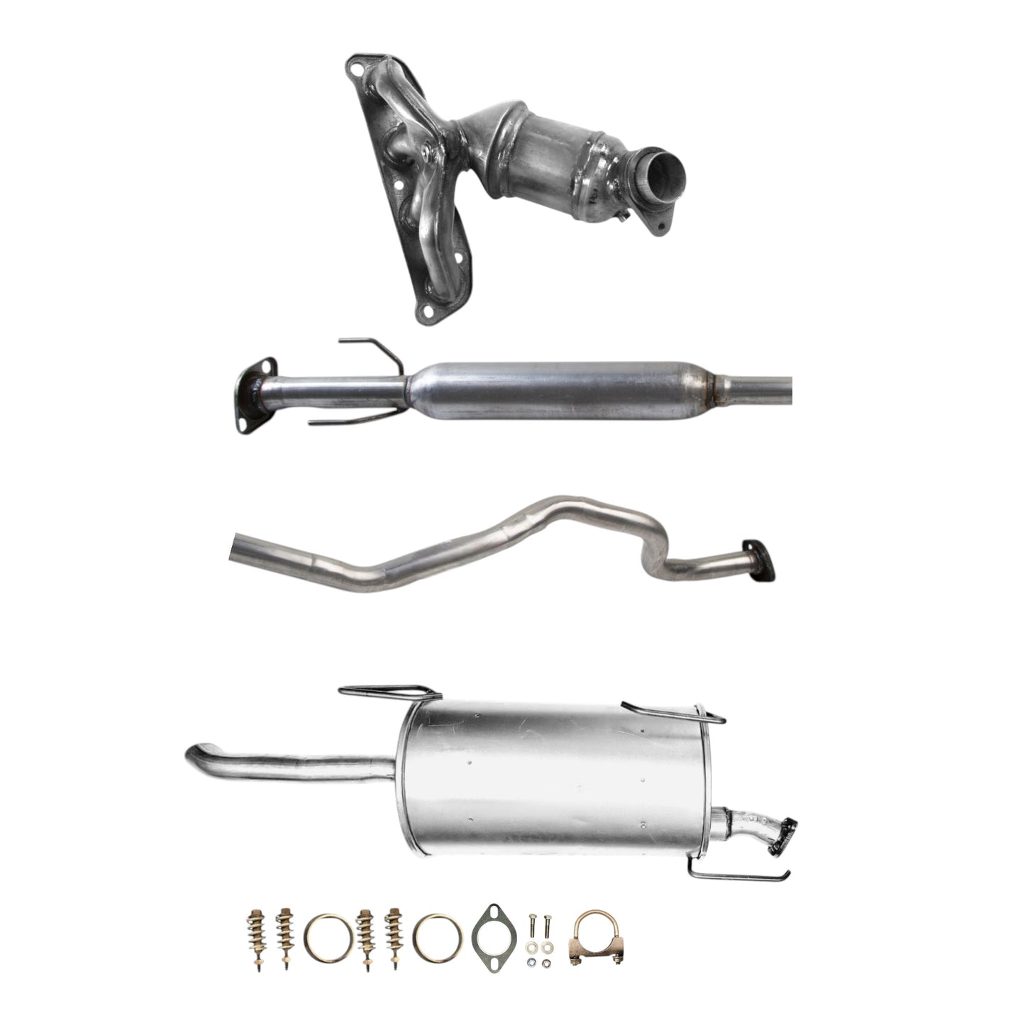 Nissan Sentra 1.8L (2013-2017) (Except SR sub-model) (California Emissions System) Manifold Converter, Resonator and Rear Muffler