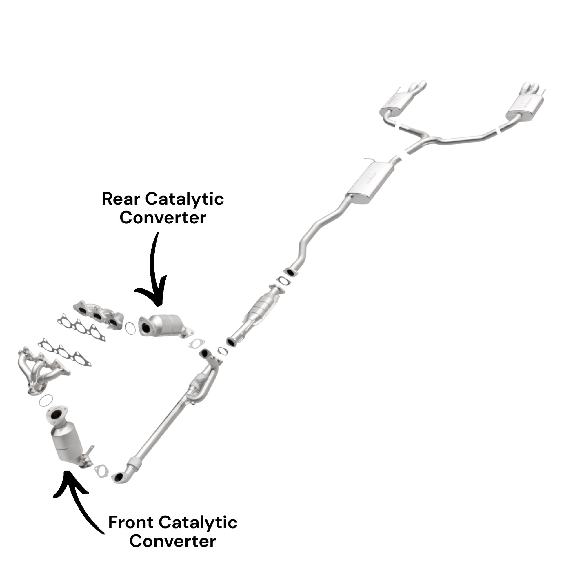 Buick Enclave 3.6L (2008-2017) Front & Rear Catalytic Converters