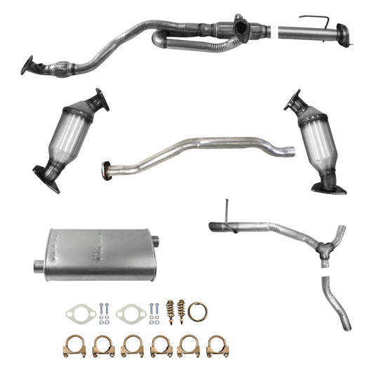 Buick Enclave 3.6L (2008) Catalytic Converters, Flex Y Pipe, Axel Pipe and Middle Muffler with Y-Pipe