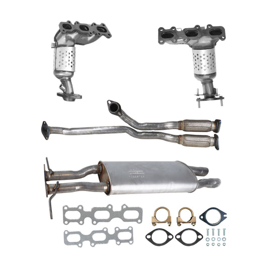 Ford Police Interceptor Utility 3.7L (2013-2017) Manifold Converters, Both Side Flex Pipes and Middle Muffler