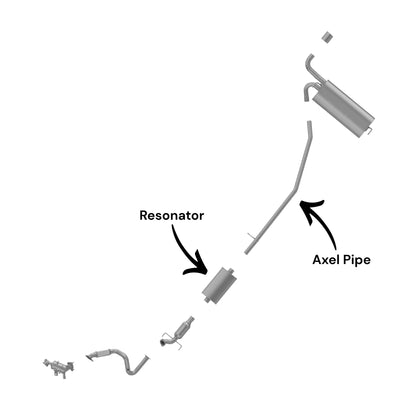 Chevrolet Trax 1.4L (2015-2019) (Turbo) Resonator & Axel Pipe