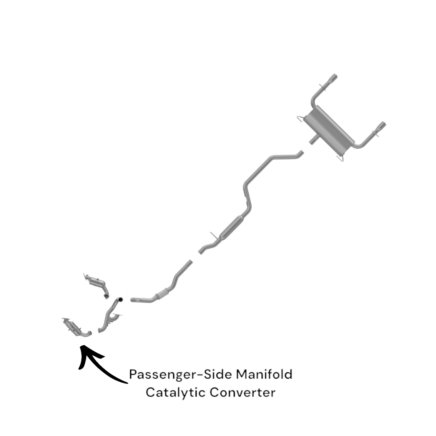 Dodge Avenger 3.6L (2011-2014) Passenger-Side Manifold Catalytic Converter