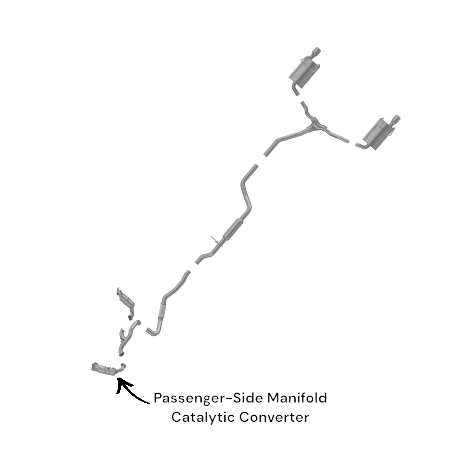 Dodge Journey 3.6L (2011-2019)  Passenger-Side Manifold Catalytic Converter