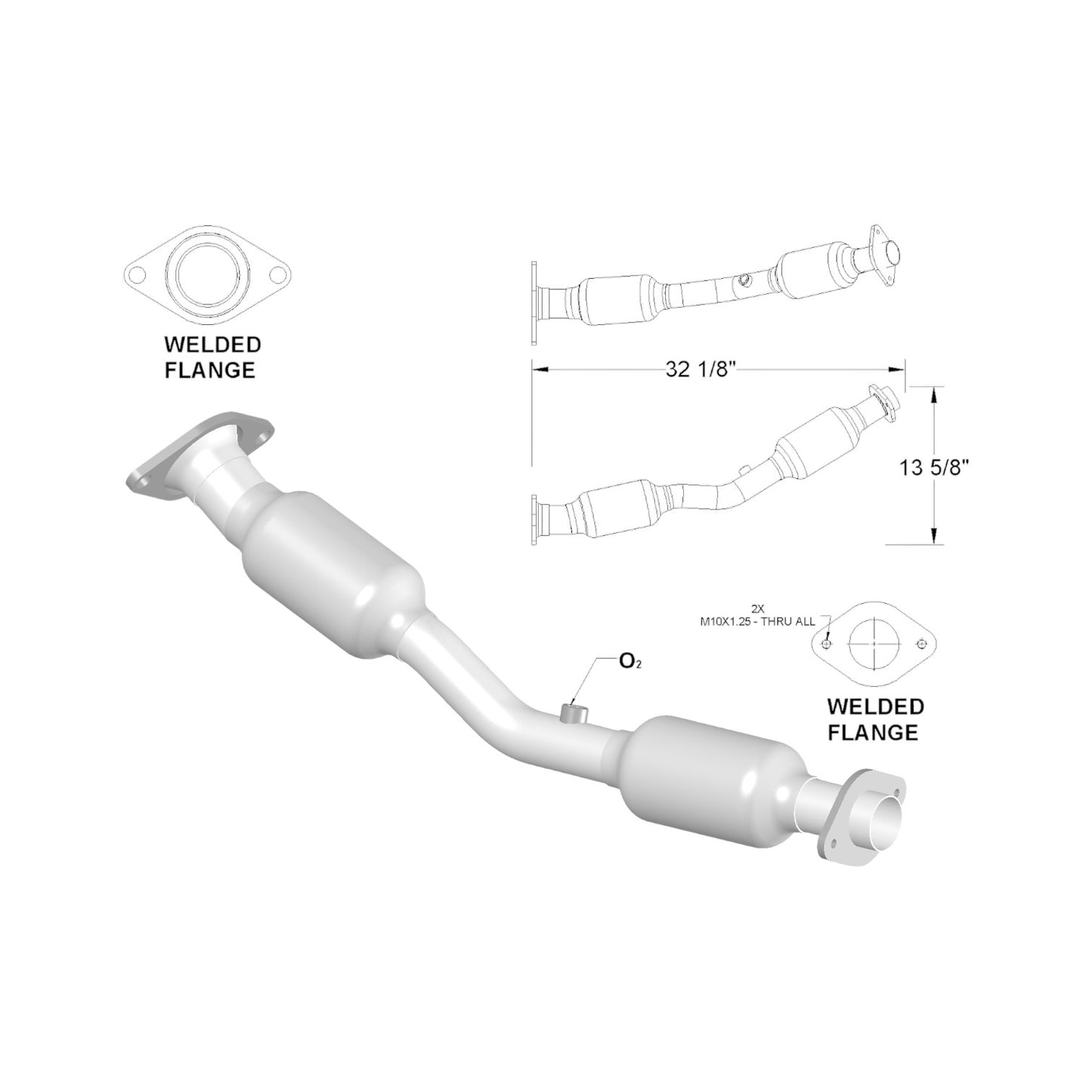 16794 - Nissan Versa Note 1.6L (2014, 2015, 2016, 2017, 2018, 2019) Catalytic Converter