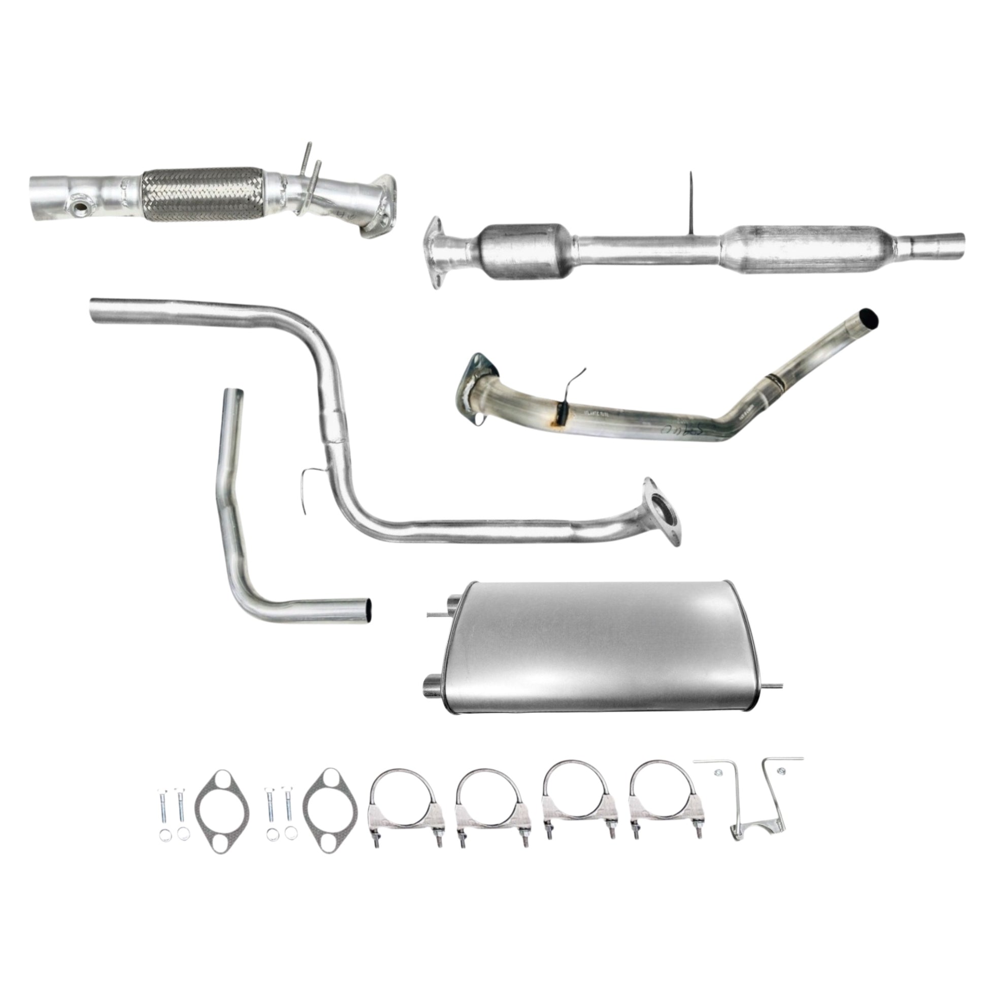 Mazda 3 2.0L (Hatchback) (2010-2013) Front Flex Pipe, Catalytic Converter With Resonator, Mid Pipe, Axel Pipe, Muffler And Tail Pipe