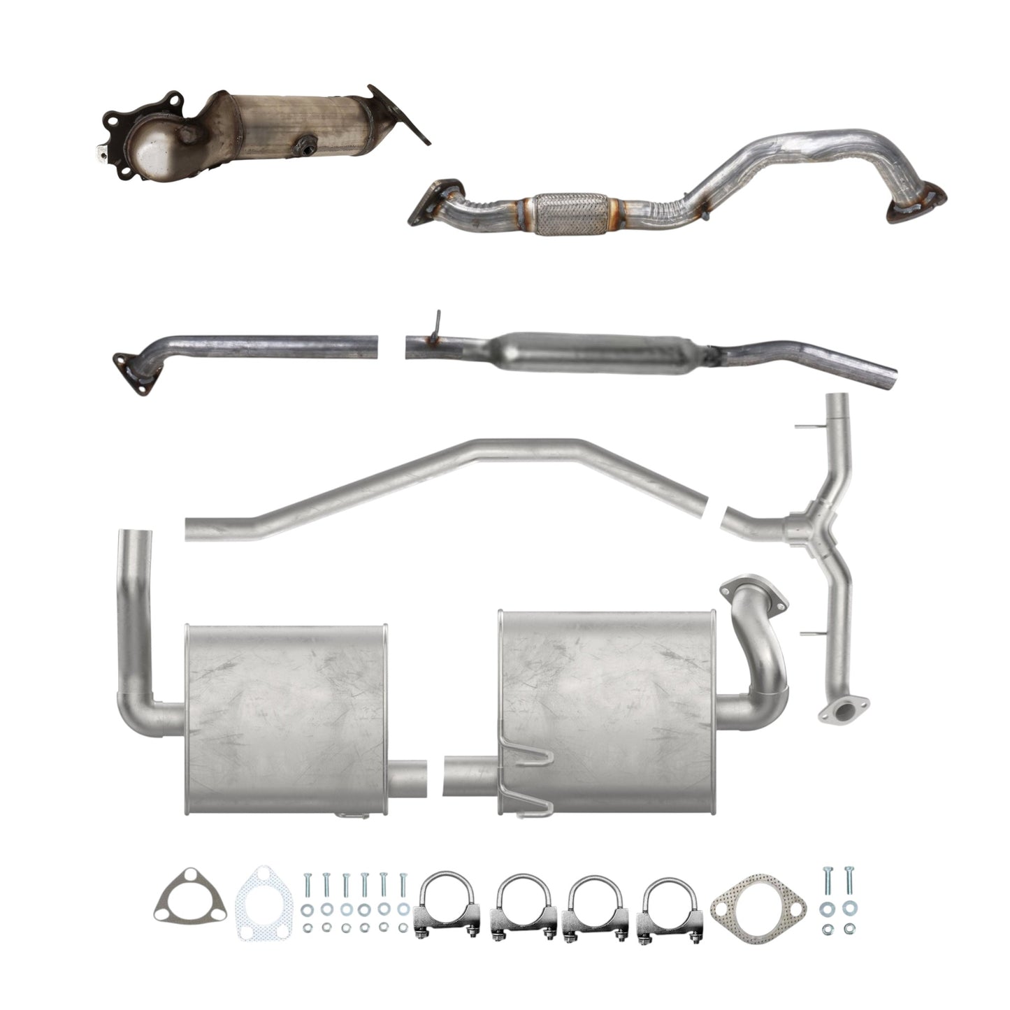 Tuyau flexible, résonateur, tuyau en Y, silencieux pour Honda Civic 1.5L 2016-2019 (turbocompressée)