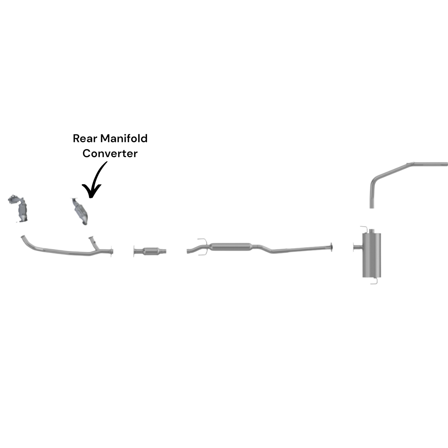 Toyota Sienna 3.5L (2017-2020) Rear Manifold Converter