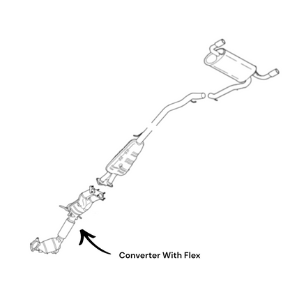 Convertisseur avec flexible pour Volvo S60 3.0L (2011-2015) (Turbo) (4x4)
