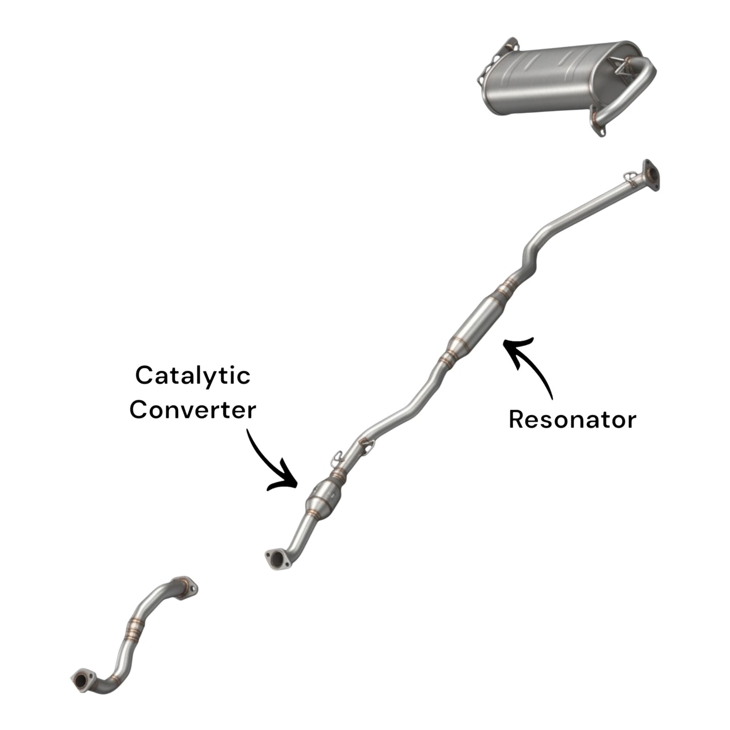 Toyota Matrix 2.4L (2009, 2010) (AWD) Catalytic Converter & Resonator
