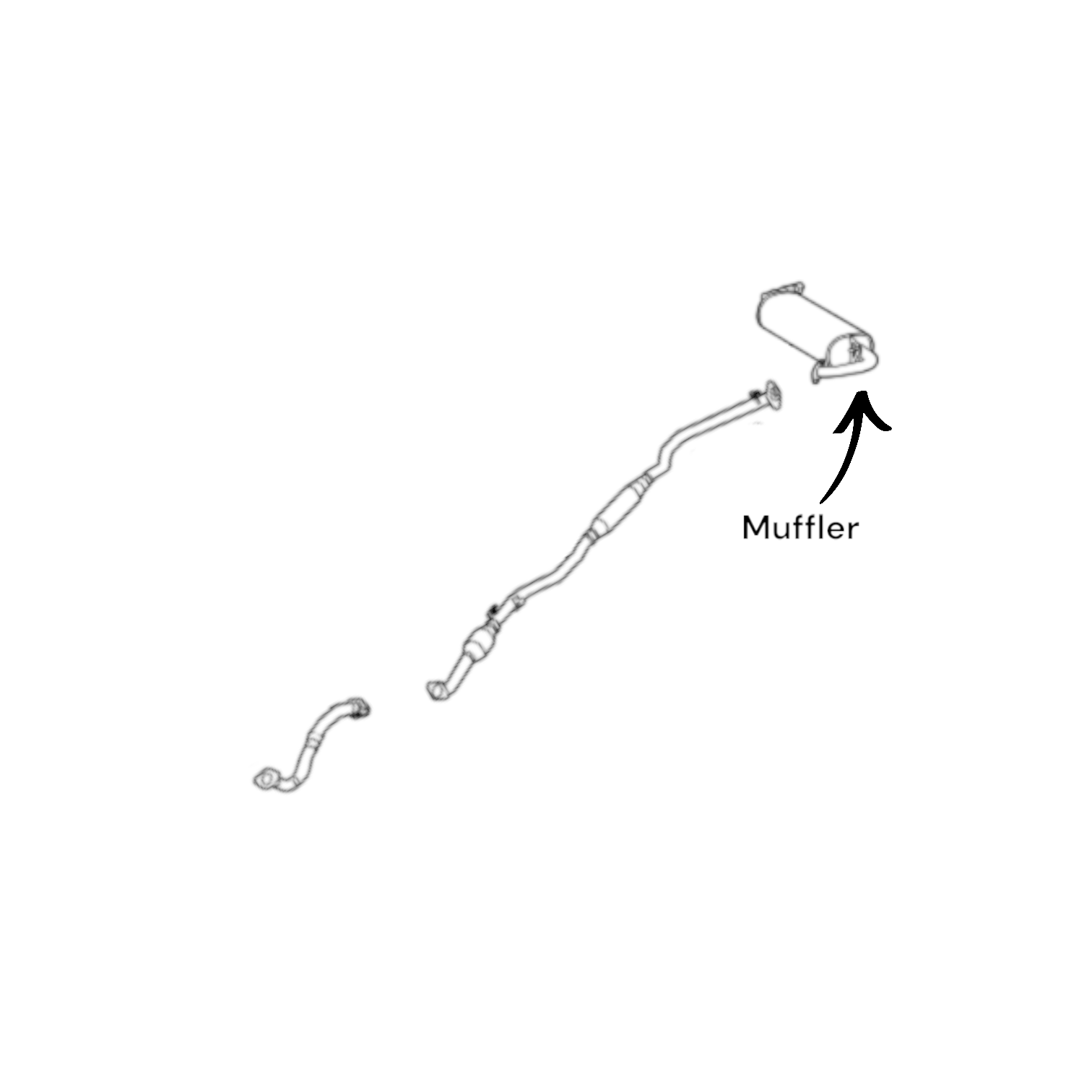 Toyota Matrix XRS 2.4L (2009 & 2010) Rear Muffler