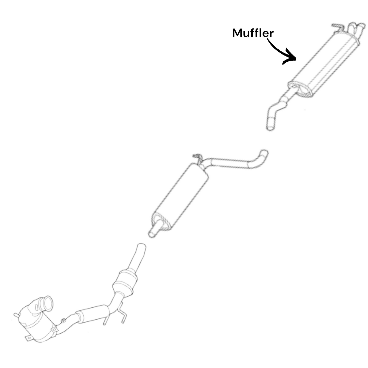 Volkswagen Jetta 1.4L (2019-2021) Rear Muffler
