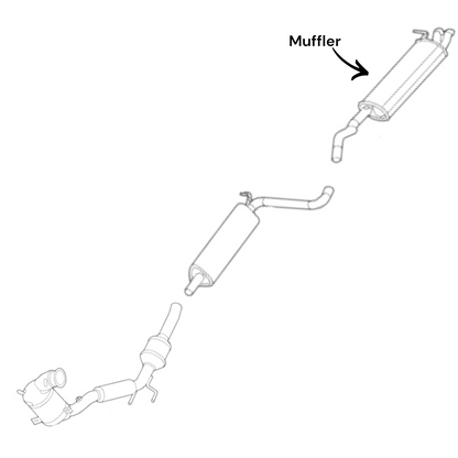 Volkswagen Jetta 1.4L (2019-2021) Rear Muffler
