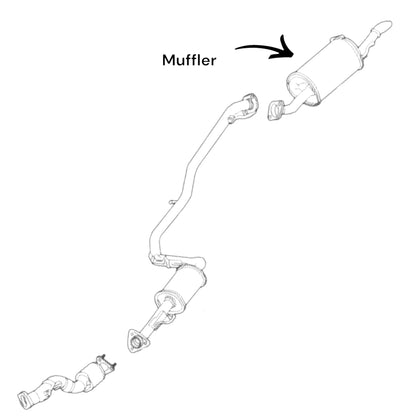 Honda CR-Z 1.5L (2011-2016) (Hybrid) (Manual Trans)  Muffler