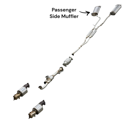 Silencieux côté passager pour Honda Accord Crosstour 3.5L (2010, 2011) AWD