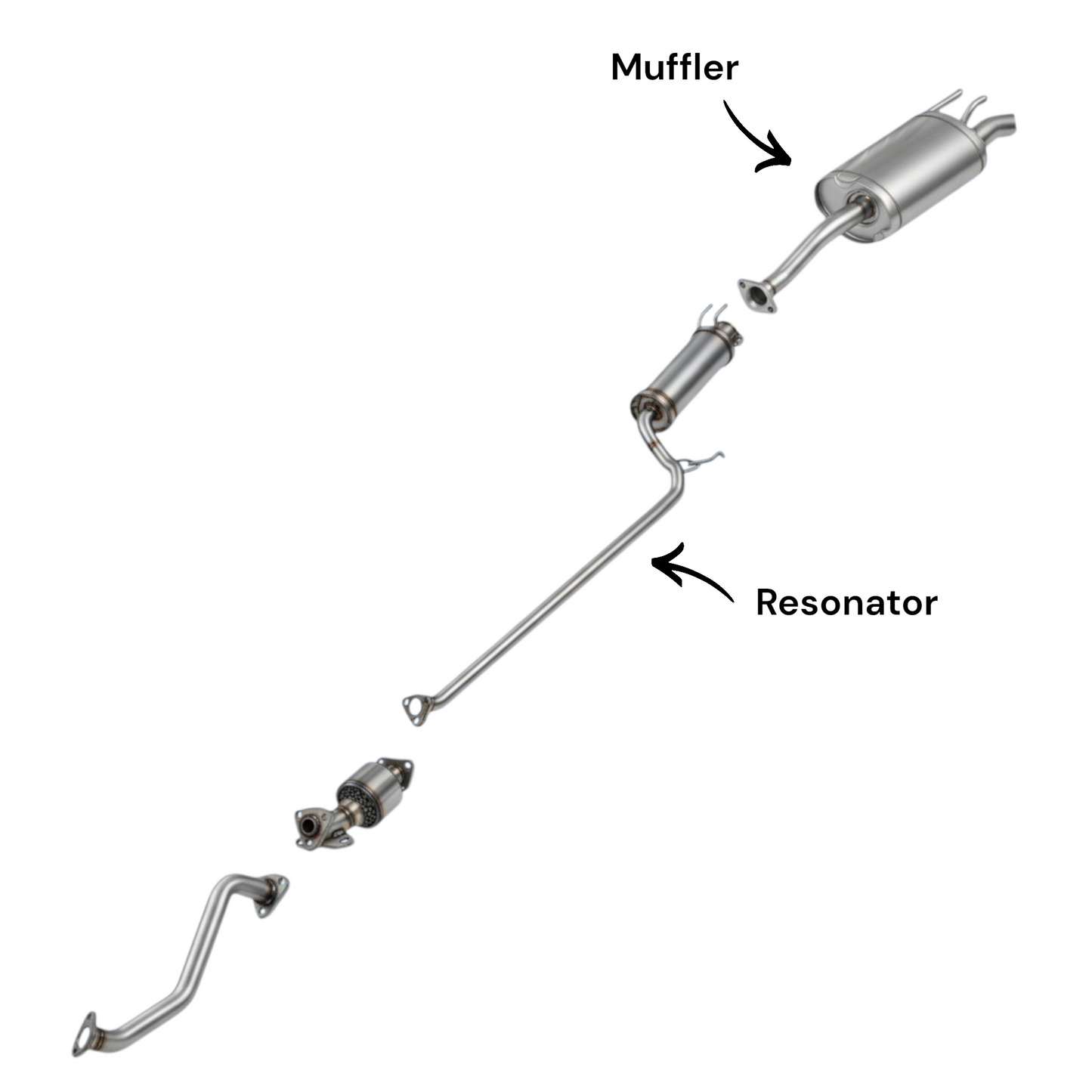 Acura ILX 2.4L (2016-2018) Resonator and Rear Muffler