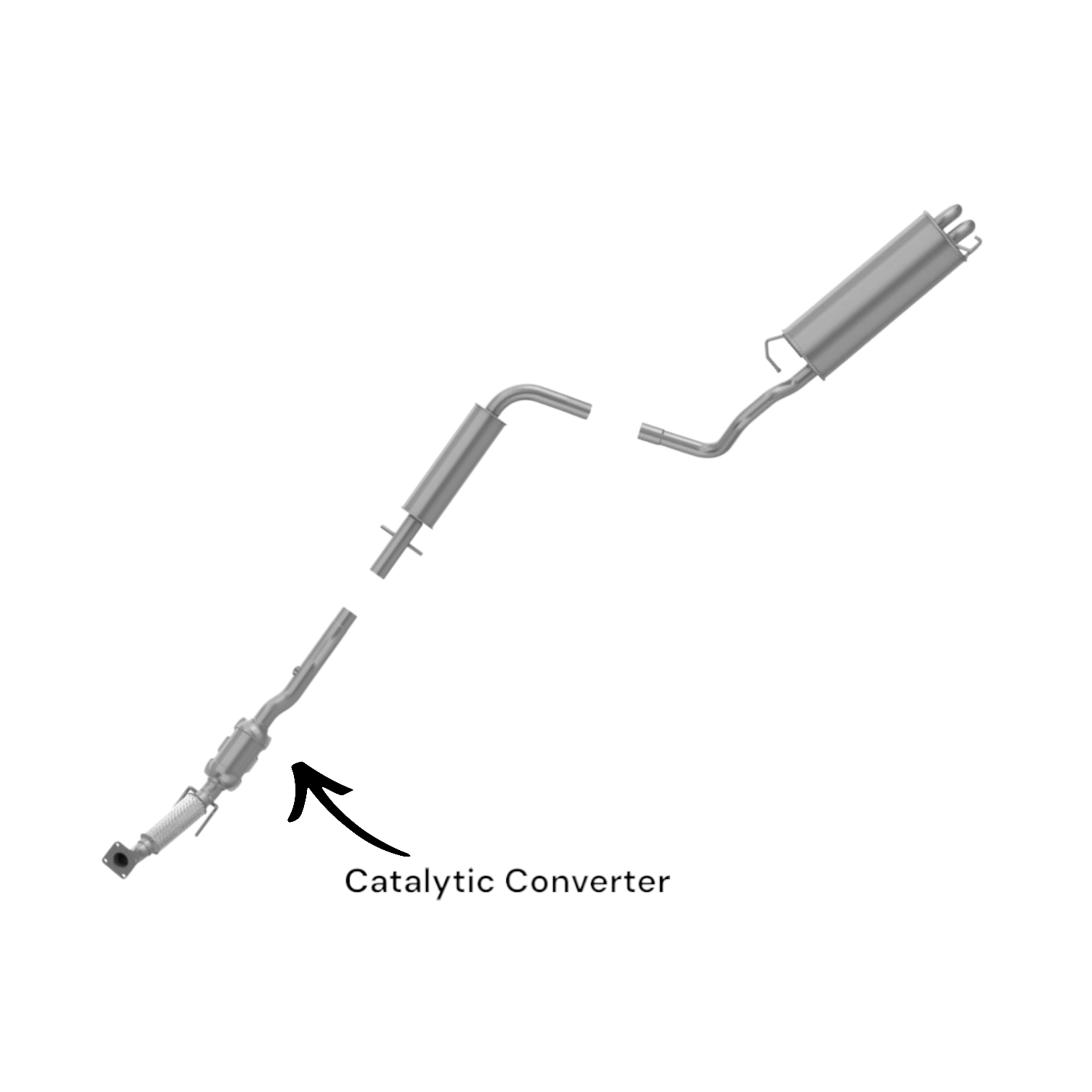 Volkswagen Golf City 2.0L (2007-2010)  Catalytic Converter