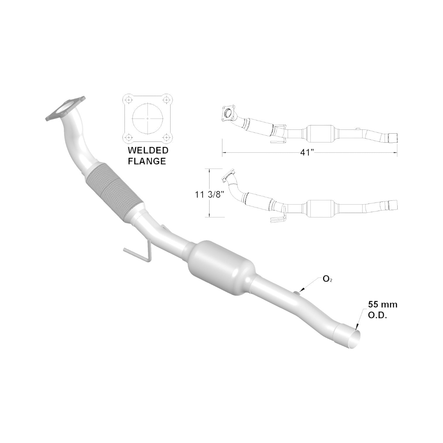 Volkswagen Golf City 2.0L (2007-2010) Catalytic Converter